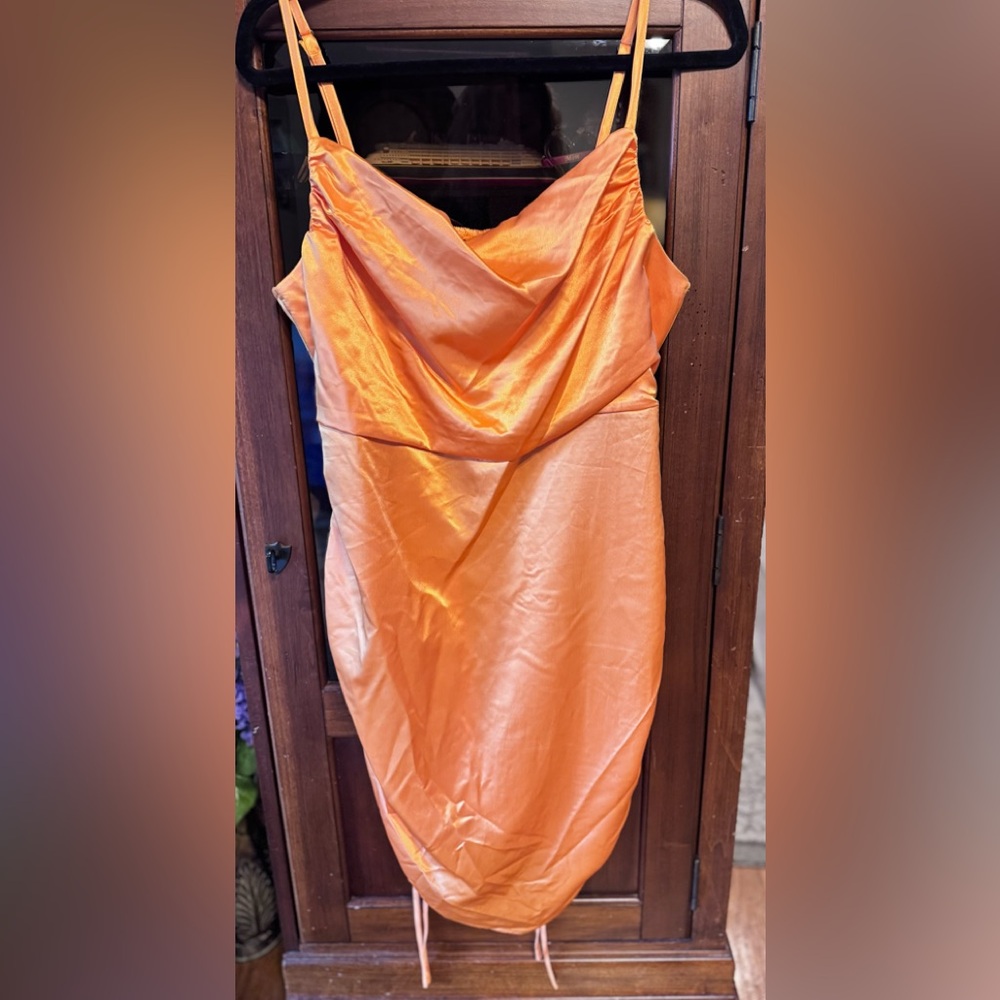 Wild Fable Orange Backless Dress